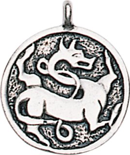 Pendentif Bête Agrippée en étain