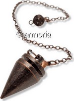 Pendule métal couleur bronze forme cône