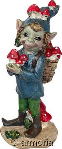 Figurine Pixie avec champignons