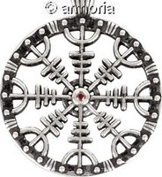Pendentif Aegishjalmur ou Heaume de Terreur en argent