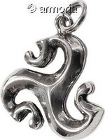 Pendentif Triskel Volutes en argent