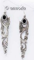 Boucles d'oreilles Médiévales avec Onyx en argent 