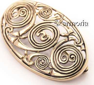 Broche Celte Spirales en bronze