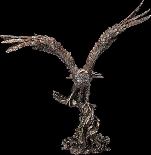Figurine Aigle ailes déployées aspect bronze marque Veronese 