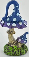 Figurine Champignon Féerique Amanite Bleu