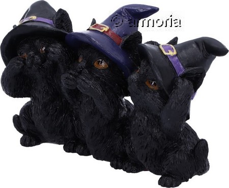 Figurine Chats noirs sorciers de la sagesse 