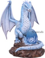 Figurine Dragon bleu de la glace et son Oeuf 