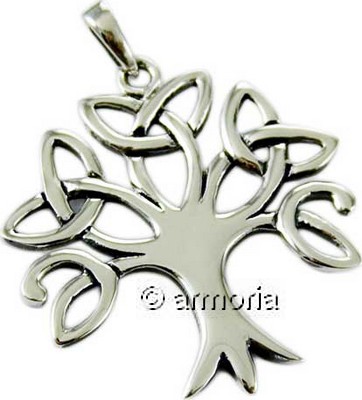 Pendentif Arbre de Vie et Triquetras en argent