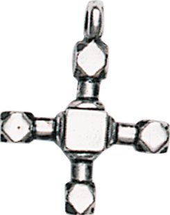 Pendentif Croix Scandinave en étain