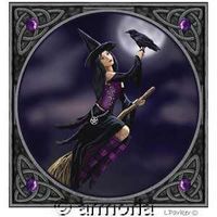 Carte postale Witch and Raven de Lisa Parker