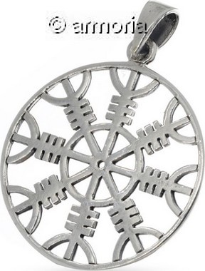 Pendentif Viking Heaume de terreur en argent