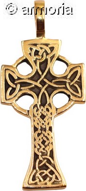 Pendentif Croix Celte en bronze, 4.8 cm