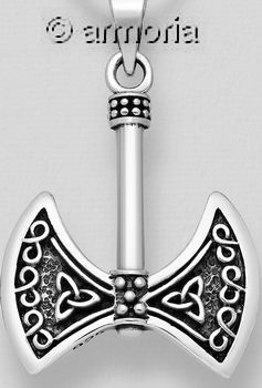 Pendentif Hache et Triquetra en argent