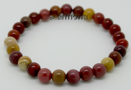 Bracelet de Perles en Jaspe Mokaïte 6 mm Taille Medium