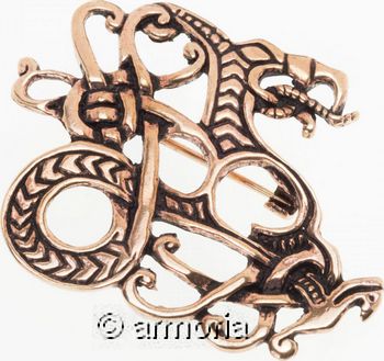 Broche Dragon Viking en bronze 