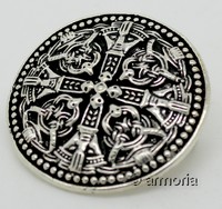 Broche viking en plaqué argent réplique historique de Varby 