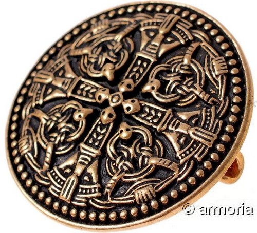 Broche viking réplique historique de Varby en bronze