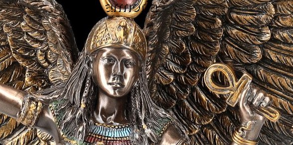 Figurine Déesse égyptienne Isis aspect bronze marque Veronese 