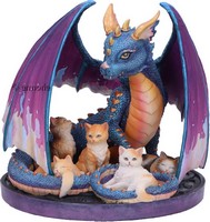Figurine Dragon protégeant des Chatons Foster Family  par Selina Fenech 