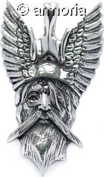 Pendentif Viking Odin en argent 
