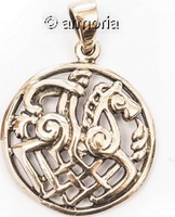 Pendentif Viking Odin et Sleipnir en bronze 