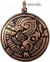 Pendentif viking Animal entrelacé de style Borre-réplique historique-en bronze 