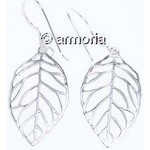 Boucles d'oreilles Feuilles ajourées en argent