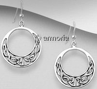 Boucles d'oreilles Cercle Celte en argent