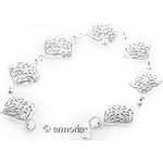 Bracelet Celte style gourmette avec Noeuds et Triquetras en argent 