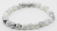 Bracelet de Perles en Howlite 6 mm Taille Small 