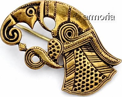 Broche viking Corbeau en bronze époque Vendel réplique historique 