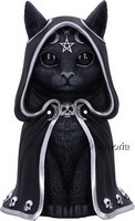 Figurine Chat Sorcier avec Cape Grand Modèle 