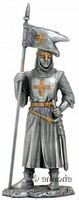 Figurine Chevalier Croisé avec Drapeau en étain marque Veronese 