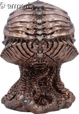 Figurine Crâne de Cthulhu aspect bronze par James Ryman 