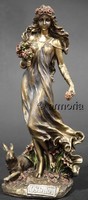 Figurine Déesse Ostara aspect bronze marque Veronese 