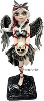 Figurine Fée Gothique au Crâne 
