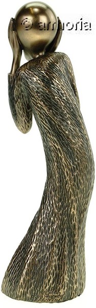 Figurine Le Cri d'Edvard Munch aspect bronze marque Veronese 