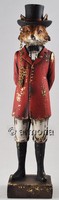 Figurine Rusé Renard en Costume de Chasse au Pays des Merveilles
