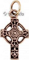 Pendentif Croix Celtique avec Hermine en bronze
