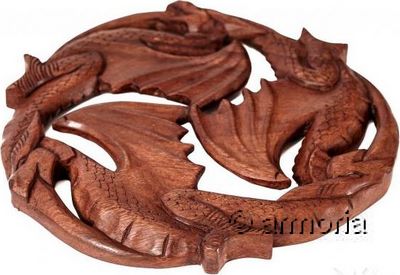 Triskel aux Dragons en bois