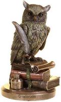 Figurine Hibou Ulula aspect bronze