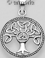 Pendentif Arbre de Vie et Triquetra central en argent