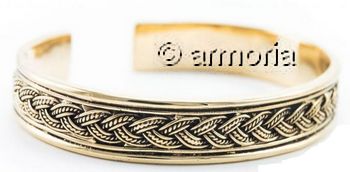 Bracelet Viking avec tressage en bronze 