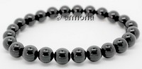 Bracelet de Perles en Tourmaline Noire 8 mm Taille Large