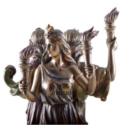 Figurine Déesse de la Lune ou Triple Déesse Hecate aspect bronze Marque Veronese