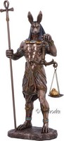 Figurine Dieu Egyptien Anubis pesant le coeur finition bronze marque Veronese 