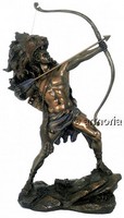 Figurine Hercule/Héraclès  tirant à l'Arc aspect bronze marque Veronese 