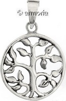 Pendentif Arbre de Vie rond, diamètre 2 cm