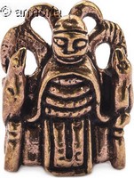 Pendentif Viking Odin de Lejre sur son Trône en bronze 
