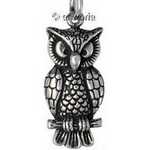 Pendentif Hibou sur branche en argent